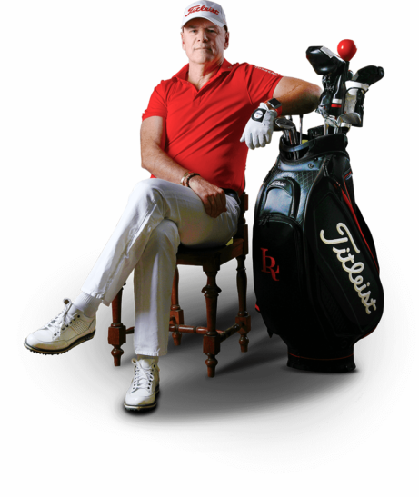 Golfový trenér Ladislav Roženský s golfovým bagem